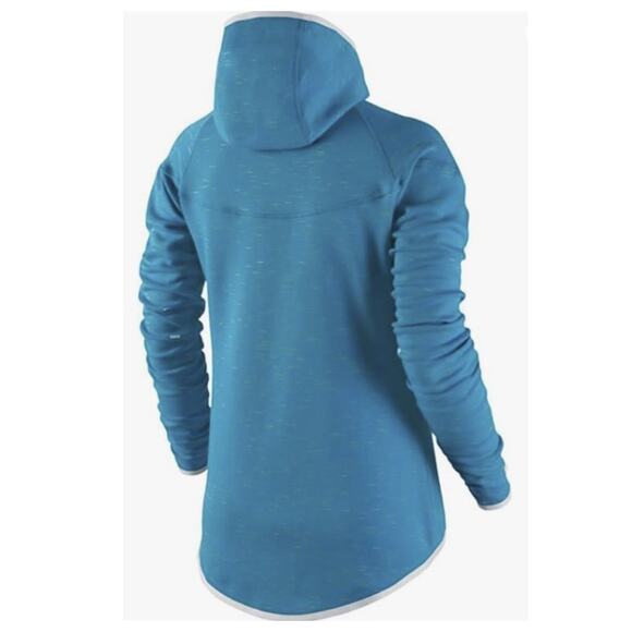 Nike Women's Tech Fleece FZ Hoodie Blue Yellow Size XS - Picture 2 of 8